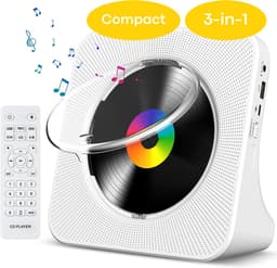 Vizual CD Speler - Compact 3-in-1 met CD, Radio en Bluetooth – Draagbare CD-Speler met HiFi Speakers, FM Radio, LCD Scherm en USB ingang — thumbnail 1