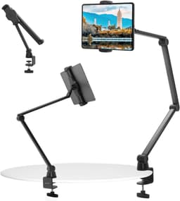 Verstelbare Universele Tablet Standaard - Ultra Lange Metalen Arm voor iPad en Tablets 4,7-12,9 inch — thumbnail 1