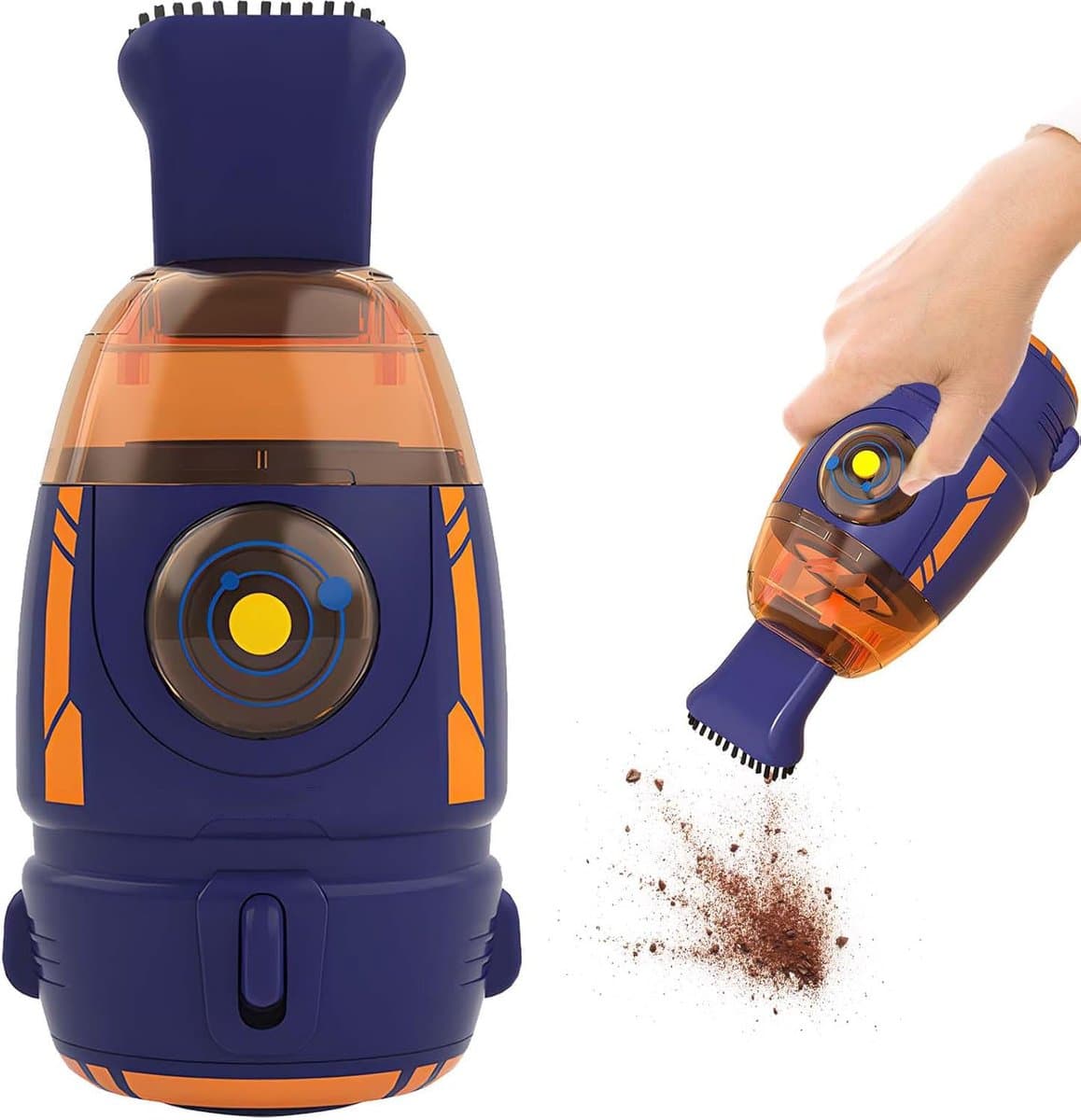 Mini stofzuiger - Bureau stofzuiger - 7*7.1*11.4cm - Oplaadbare versie (oplaadkabel meegeleverd) - Geschikt voor gebruik in auto's, tafels, stof, vuil, dierenhaar en kantoren — afbeelding 1