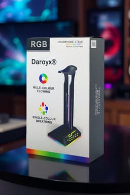 Daroyx Headset Standaard HSD8 - Premium Koptelefoon Houder - RGB Headset Stand met Led Verlichting — thumbnail 5