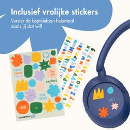 imoshion Kinder Koptelefoon met Draad - Met Decibelbegrenzer en Stickervellen - Koptelefoon Kinderen met AUX Kabel — thumbnail 2
