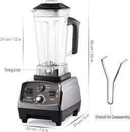 Krachtige Professionele Blender 2200W - Smoothie Maker met Timer & Tritan Kan — thumbnail 2
