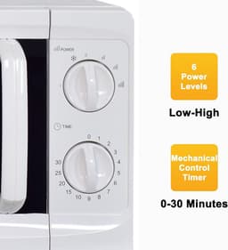 Compacte Witte Magnetron 17 Liter met 700W Vermogen en Draaiplateau — thumbnail 3