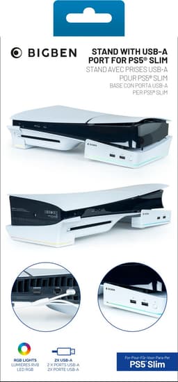 Nacon -Horizontale Console Standaard & Oplaadstation - PS5 Slim — thumbnail 2