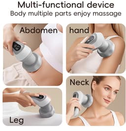 Moederdag Deze grijze fascie-massager is een full-body massager die kan worden gebruikt om de huid te verstevigen. Hij is uitgerust met vijf verwisselbare massagekoppen en biedt negen instelbare intensiteitsniveaus. — thumbnail 4