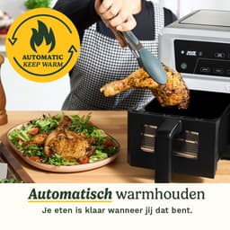 Cuisinart AFD10XSSE heteluchtfriteuse met dubbele mand 10,4 l roestvrij staal met venster — thumbnail 5