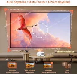 Tresaro - D9W Ultra Beamer - 3000 ANSI Projector - Full HD - WIFI - Automatische Focus - 300 inch Thuisbioscoop - 6D keystone - 3 Helderheidsniveau — thumbnail 3