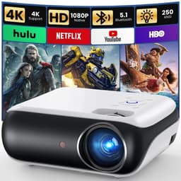 Tresaro - Beamer - 1080P Bluetooth Projector - Full HD - Draagbare buitenfilmprojector met ingebouwde luidspreker - HDMI - Voor IOS & Android - USB - AV — thumbnail 1
