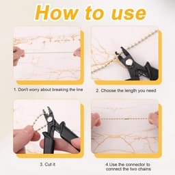 Plafondventilator Trekketting 3m - Kraal Premium Metalen Lamp Trekketting met Connectoren voor Doe-Het-Zelf Knutselwerkjes — thumbnail 1