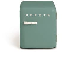 CREATE - Koelkast in retrostijl - Sage - Handvat Marmer - FRIDGE RETRO 48L
