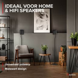 Luidspreker standaard universeel - Audizio HTS10 - Hoogte verstelbaar - Set van 2 - Zwart — thumbnail 2