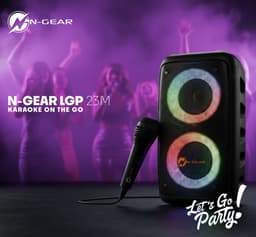 N-GEAR LGP 23M - Draadloze Bluetooth Party Speaker - Karaoke Set - 1 Microfoon - Discoverlichting — thumbnail 5