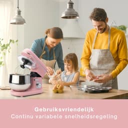 SNJY® Keukenrobot - Keukenmachine - Foodprocessor - Keukenmixer - 1100 W - 5L - Roze — thumbnail 2