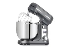 CYRO - Deegmachine - Kneedmachine - Elektrische Deegmixer - Keukenmachine - RVS - 6L - 6 Snelheden - Stille Motor - Metaal Grijs