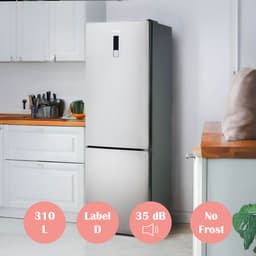 PRIMO PR184CIN Koelvriescombinatie - No Frost - 310L - Vrijstaande Koelkast - D - 38 dB Stil – Inox — thumbnail 5