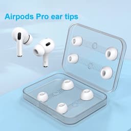 Silicone Oortips voor AirPods Pro (1e & 2e gen) – 4 Paar XS/S/M/L – Inclusief Opbergcase – Comfortabel & Geluidsisolerend – Wit — thumbnail 2