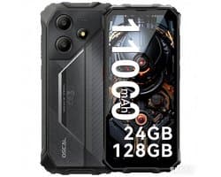 OSCAL MARINE 2 Robuuste Smartphone - 24GB RAM - 128GB ROM - 11000mAh - Gemini AI - 6.56 Inch - IP68 Waterdicht - Dual SIM - Android 15 - NFC - Zwart