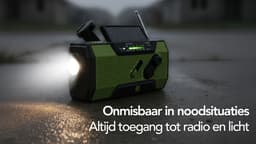 Brixy Noodradio - Radio Met Accu Batterij Voor Noodsituaties - 5000 MAH - Opwindbaar - Solar - Zaklamp - Powerbank - Groen — thumbnail 4