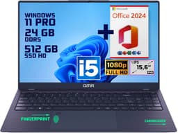 GMR | Elegante 15.6-inch Laptop voor Professionals | Intel i5 Processor - 24GB DDR5 RAM - 512GB M.2 SSD | Perfect voor Office & Zakelijk Gebruik (Windows 11 Pro + Office 2024) — thumbnail 1