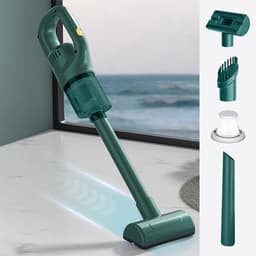 Handstofzuiger-50000 pa-120W-handstofzuiger draadloos-oplaadbaar-voor in de auto, dierenhaar, thuis en op kantoor-groen — thumbnail 2