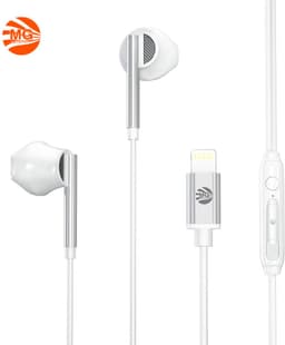 MG - Oortjes - Earphones - lightning aansluiting - Hoge Geluid Kwaliteit - Wit HF170 — thumbnail 1