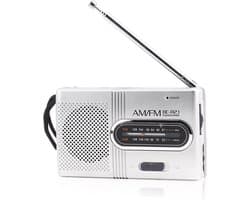 Noodradio - AM/FM Radio - Kleine Draagbare Radio op Batterijen - Batterij Radio - Noodpakket - Zakradio - Keukenradio - Draagbare Radio - Koptelefoonaansluiting - Radio op Batterijen voor Rampen - Voor reizen, noodgevallen en entertainment
