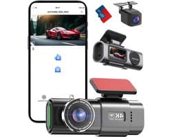VIN® Selevie Dual Dashcam - Dashcam Voor Auto 4K + 1080p - Voor en Achter Camera – Auto Camera Met Parkeermodus - G-Sensor - App Bediening - Nachtzicht