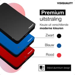 VisiQuality High-Speed Externe Harde Schijf 1 TB - Draagbare Harde Schijf USB 3.0 - Voor Windows & Mac - Geschikt voor Gameconsoles - Compact - Met handleiding - Zwart — thumbnail 5