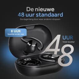 EDSYS Sport Oordopjes Draadloos - Oortjes Draadloos Bluetooth - Bluetooth Oordopjes - Draadloze Hardloop Oortjes - Sport Oortjes - In-Ear Oordopjes - Noise Cancelling - Waterdicht - USB C Oortjes - Zwart — thumbnail 2