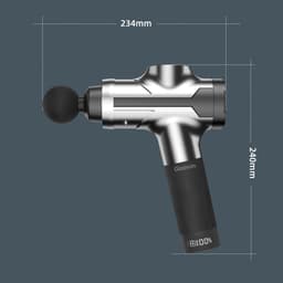 Gloovon® - Massage Gun Professioneel - Premium Massage Apparaat - Ergonomisch ontwerp - Inclusief Koffer en 12 Opzetstukken - 25.2V Borstelloze motor - Krachtig Massage Pistool - Fitness - Zilver — thumbnail 5