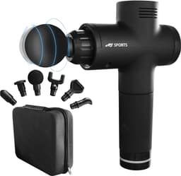 AJ-Sports Massage Gun - Massage Pistool - Massage Apparaat - 6 opzetstukken - Inclusief Koffer - Zwart - Draadloos - Krachtig — thumbnail 1