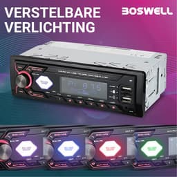 BOSWELL T1 Autoradio - USB, AUX en Handsfree - Autoradio met Bluetooth - Auto Radio voor alle Auto’s - Incl. Telefoonhouder, Afstandsbediening — thumbnail 5