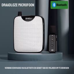 SHIDU M500 Spraakversterker Draadloos - Stemversterker - Geluidversterker - Draagbare Bluetooth Luidspreker en Draadloze Headset - Oplaadbare Stemversterker voor Leraren - Reizigers - Vergaderingen - Muzikanten — thumbnail 2