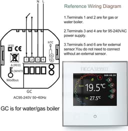 Slimme WiFi Thermostaat voor Gas/Water Verwarming - App & Spraakbediening — thumbnail 3