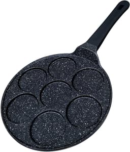 Signature Home, Pannenkoekenpan voor 7 Personen met Minerale Antiaanbaklaag, Zwart — thumbnail 1