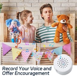 Voice Recorder - 2 stuks - Muziek voor knuffeldier - Pluchen speelgoed stemrecorder - Dictafoon - Neem je stem - Baby cadeau - Spraakrecorder voor Pluchen - Sprekend hart voor Knuffel of Cadeau - Berichten opnemen voor knuffelpop (30 seconden) — thumbnail 3