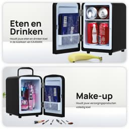 Kaaiman® Mini Koelkast 4L - Kleine Koelkast 12V/220V - Cosmetische Koelkast - Warm en Koud Functie - Skincare Fridge - Minikoelkast Slaapkamer - Zwart — thumbnail 5