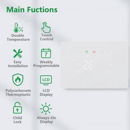 Slimme Wifi Thermostaat voor Gasketel - 7 Dagen Programmeerbaar & App Bediening — thumbnail 3