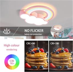 Moderne Kinderplafondlamp Met Dimbare Led Verlichting en Afstandsbediening - Slaapkamer en Woonkamer — thumbnail 5