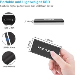 Externe SSD harde schijf 1 TB - Snelle Portable SSD tot 550 MB/s, USB 3.1 Gen2 voor Gaming en Meer — thumbnail 4