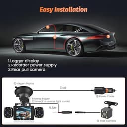Dashcam 1080P Auto Camera met 2.4'' IPS Scherm en 170° Groothoek — thumbnail 4