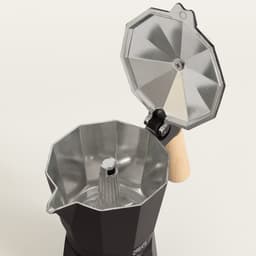 CREATE - Italiaanse koffiezetter - Zwart - Met inductieadapter - 9 kopjes / 450ml - THERA MOKA RETRO — thumbnail 2