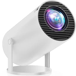 Mini Beamer HY300 Pro - Projector met Netflix+YouTube+Disney+ - 4K-ondersteuning - Home Cinema - Android 14.0 - WiFi 6 & Bluetooth 5.2 - Wit — thumbnail 1