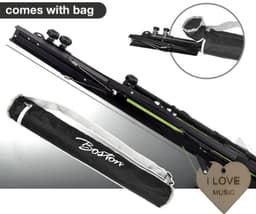 Extra Hoge Lessenaar tot 150 cm – Opklapbare Muziekstandaard voor Bladmuziek – Met Draagtas & Specter Sleutelhanger — thumbnail 2