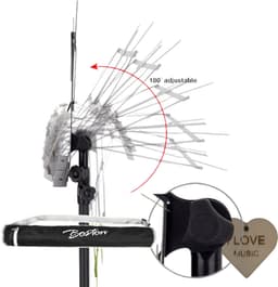 Extra Hoge Lessenaar tot 150 cm – Opklapbare Muziekstandaard voor Bladmuziek – Met Draagtas & Specter Sleutelhanger — thumbnail 3