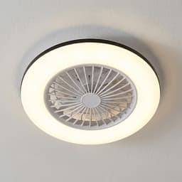 HALNY - Moderne LED Plafondlamp met ventilator - 485 mm - CCT Aanpasbare kleuren- 48w - 2900K / 4200K / 6500K - 5110 Lumen - Dimbaar met afstandbediening - Zwart-Wit — thumbnail 5