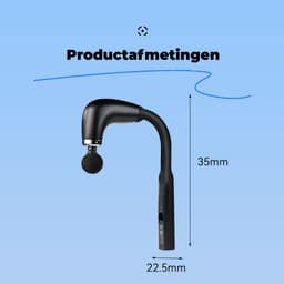 longziming -Massagepistool – 2-in-1 Percussie Massagepistool – Draadloos Percussiemassageapparaat – 9 Snelheden – 4 Massagekoppen en Lange Batterijduur – voor mannen en vrouwen– Zwart — thumbnail 5