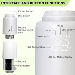 Slimme Radiatorknop set van 3 met App Bediening en Timerfunctie — thumbnail 5