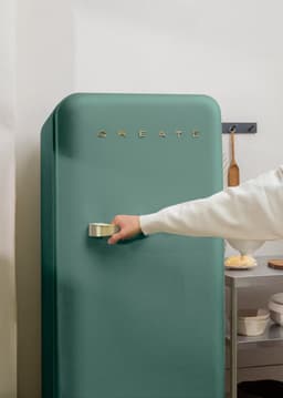 CREATE - Koelkast in retrostijl - Sage - Handvat Goud - FRIDGE RETRO 281L — thumbnail 5