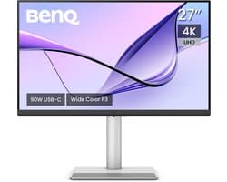 BenQ Mac Monitor MA270U 27 inch - 4K UHD Beeldscherm voor MacBook Pro/Air en Mac mini - 2 x HDMI - 2 X USB-C - 90W/15W voeding - USB-hub - P3-kleurengamma